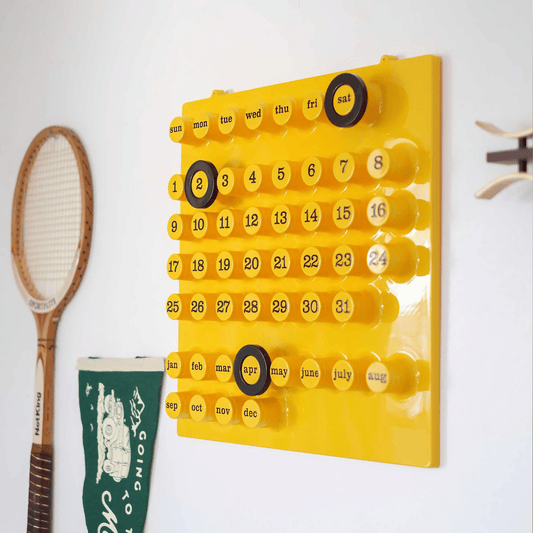 RING-A-DATE Calendar Yellow