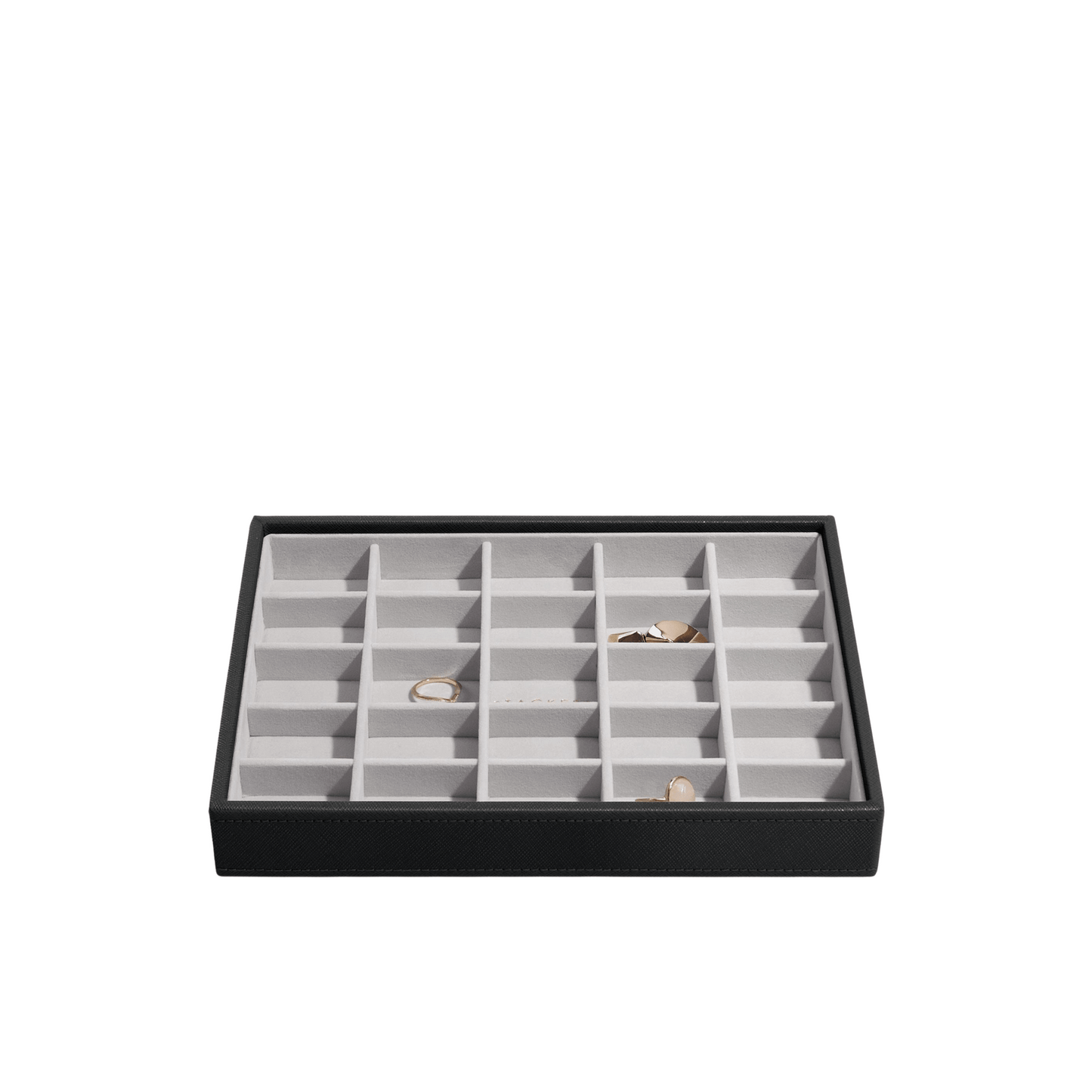 Stackers jewelry box with compartments on a white background